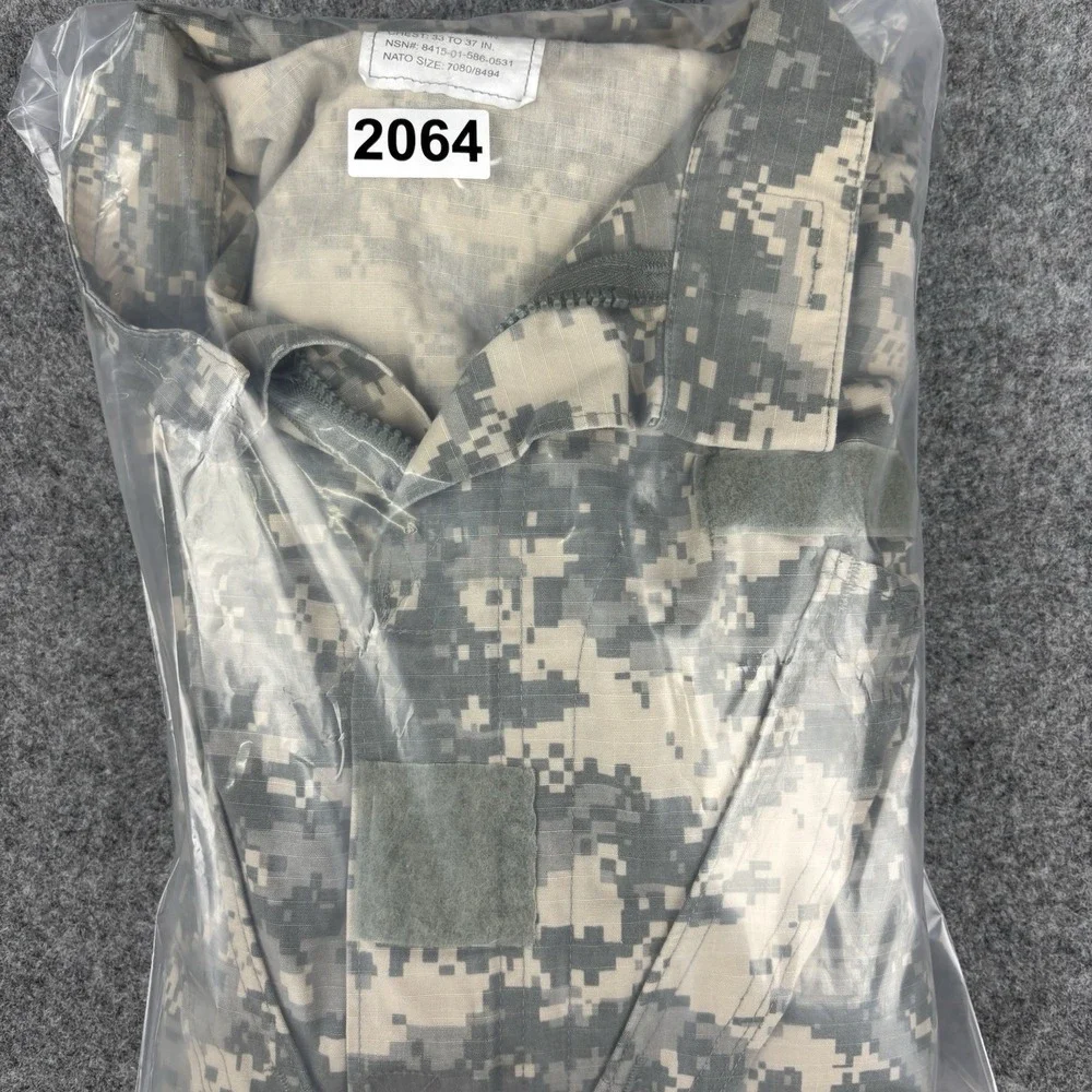 Army Combat Jacket Small Regular Tactical Full Zip Uniform‎ Digital Camo Ripstop